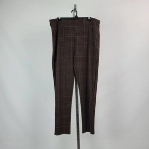 Le Chateau Brown Check Slim Pants Size XXL